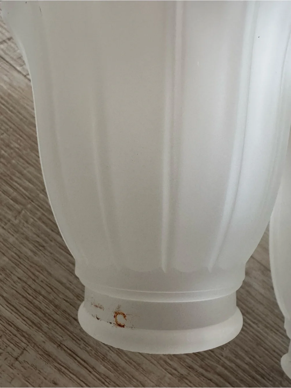 Vintage Frosted Glass Shade Set - Pair